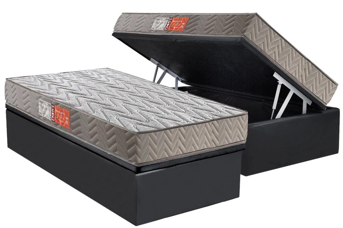 Cama Box Baú CRC +Colchão D45 Pasquale Paropas