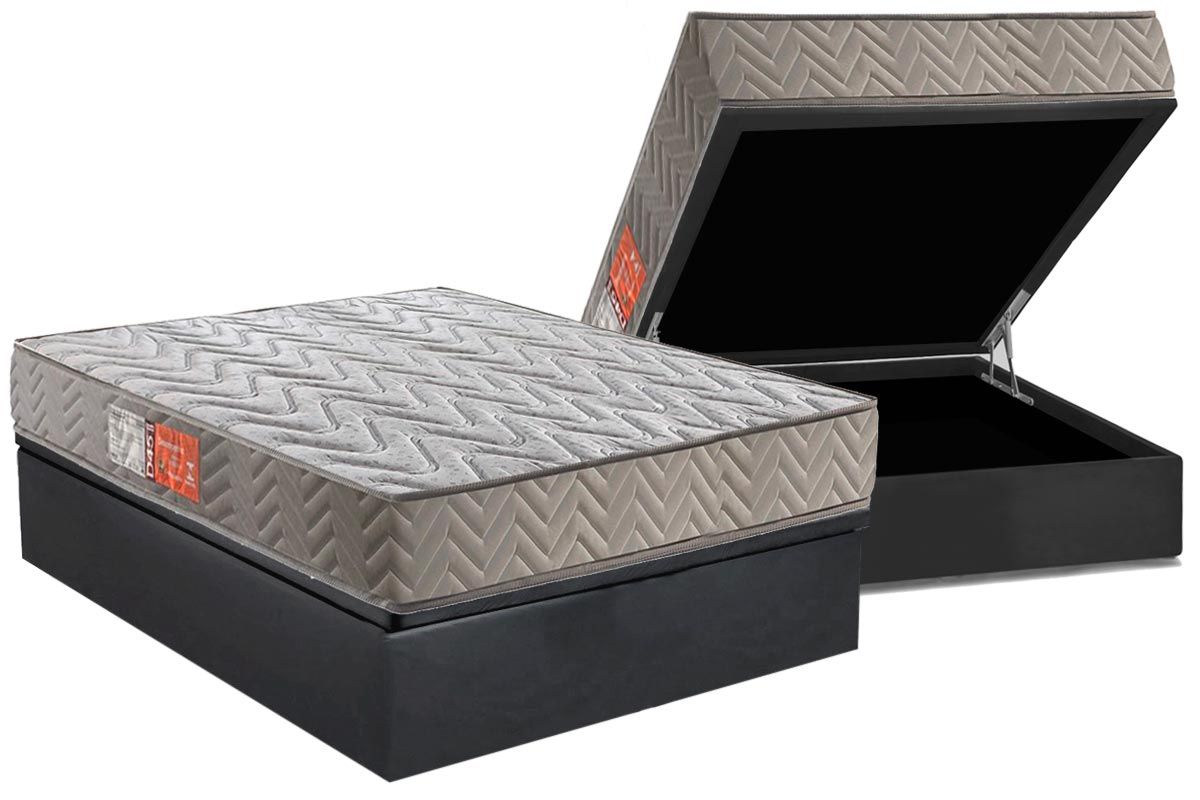 Cama Box Baú CRC +Colchão D45 Pasquale Paropas