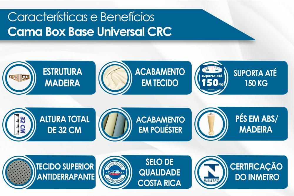 Cama Box CRC +Colchão Molas Coliseu Paropas