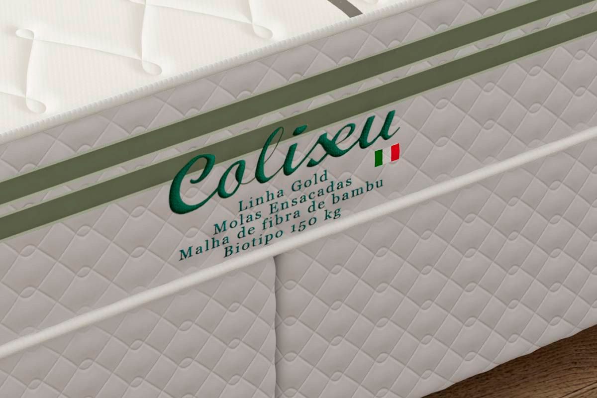 Cama Box Baú CRC +Colchão Molas Coliseu Paropas