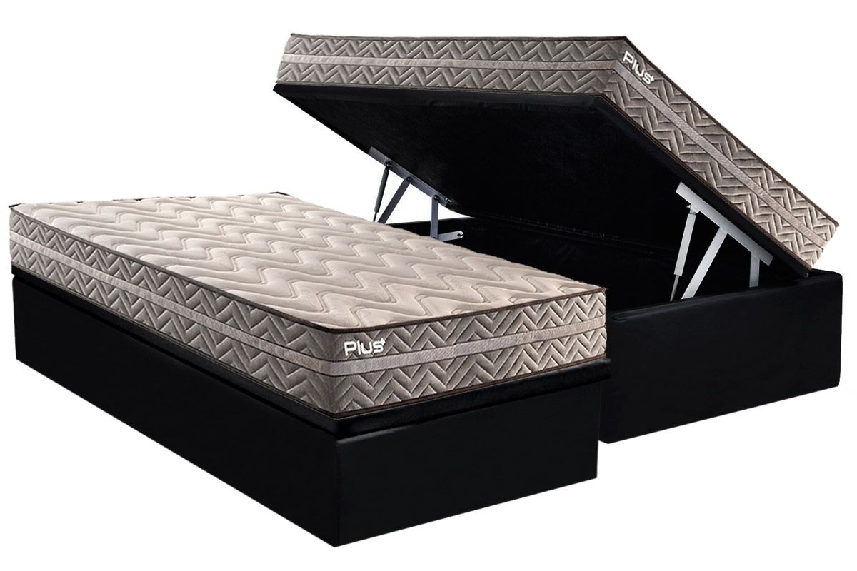 Cama Box Baú CRC +Colchão D45 Pasquale Paropas