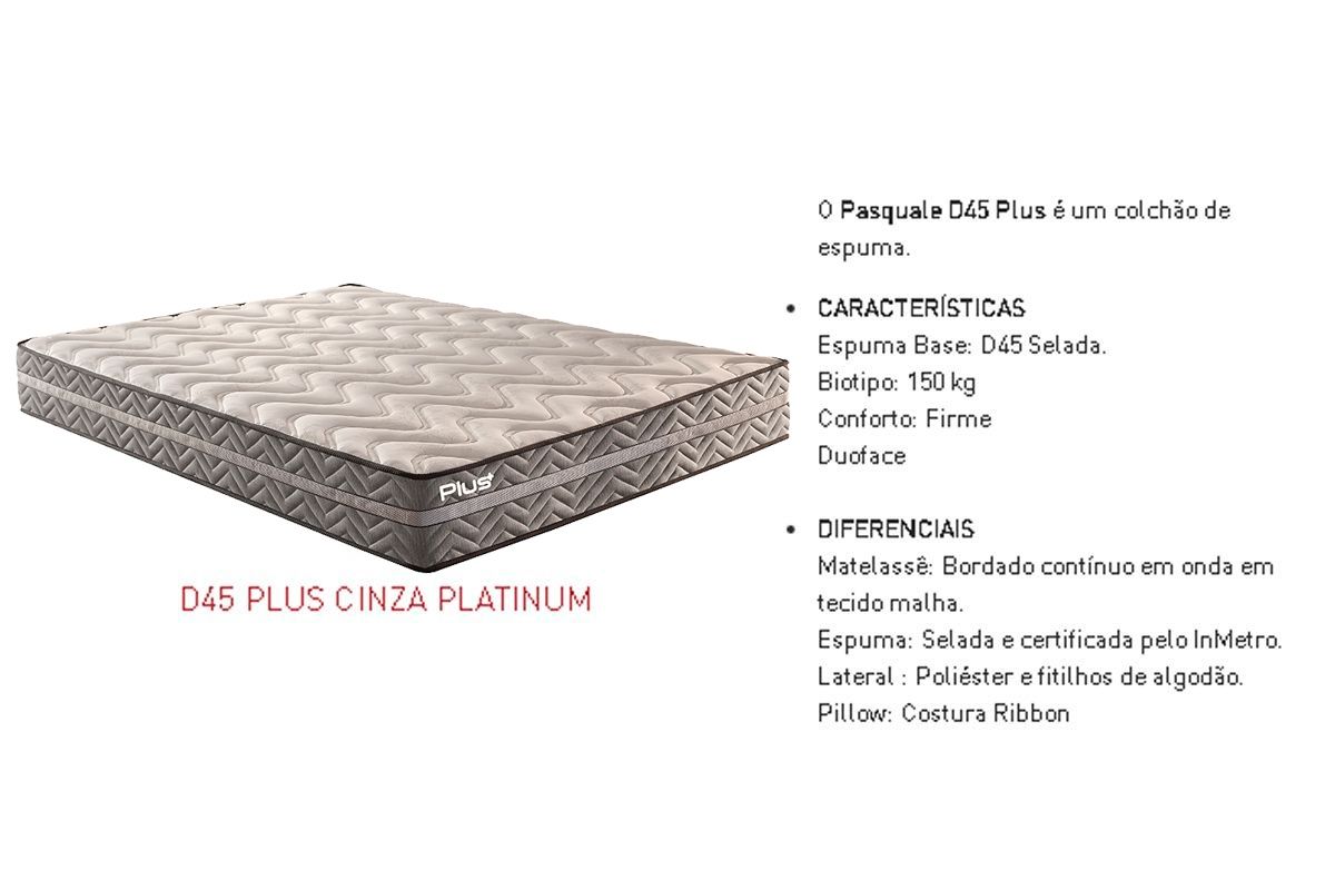Cama Box Baú CRC +Colchão D45 Pasquale Paropas