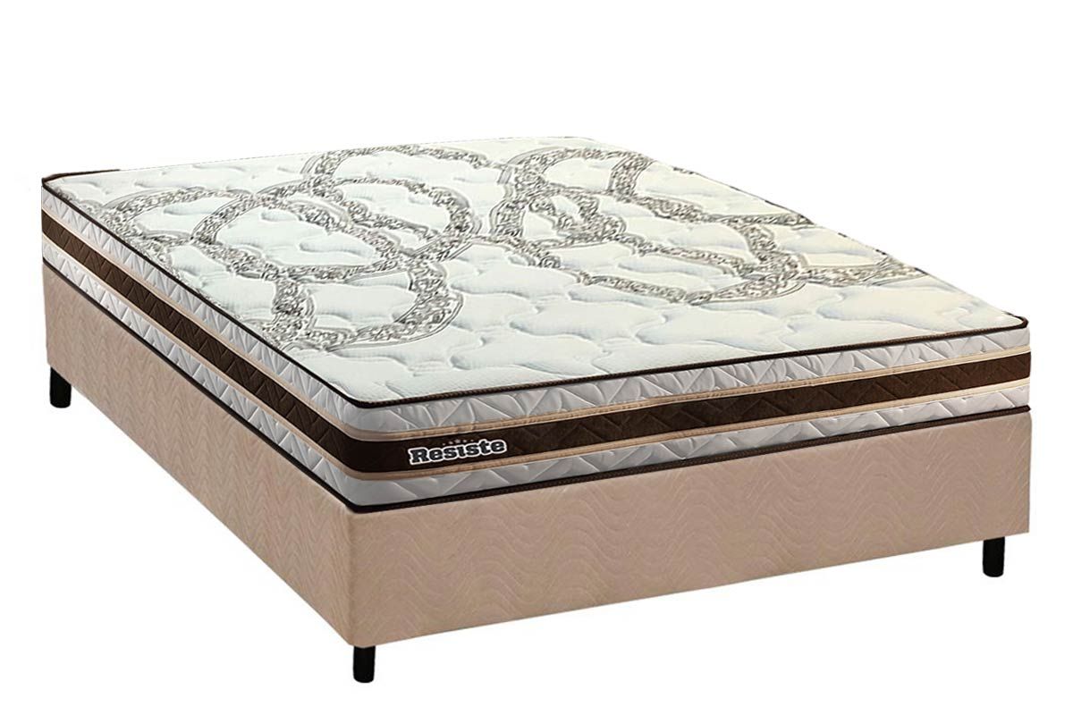 Cama Box CRC +Colchão Ortopédico Resiste Hotel Paropas