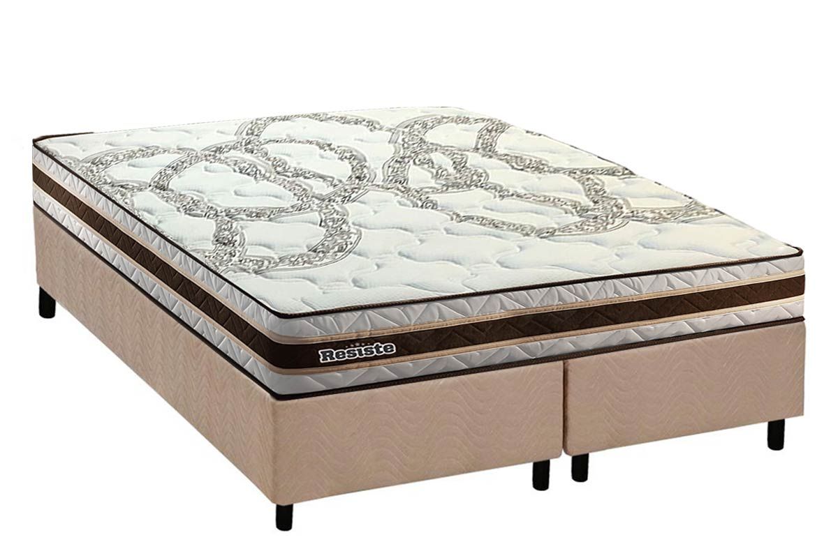 Cama Box CRC +Colchão Ortopédico Resiste Hotel Paropas