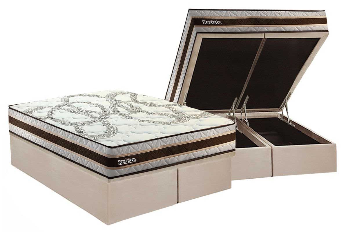 Cama Box Baú CRC +Colchão Espuma D45 Resiste Paropas