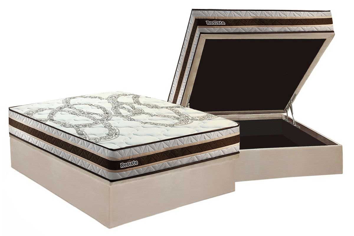 Cama Box Baú CRC +Colchão Espuma D45 Resiste Paropas