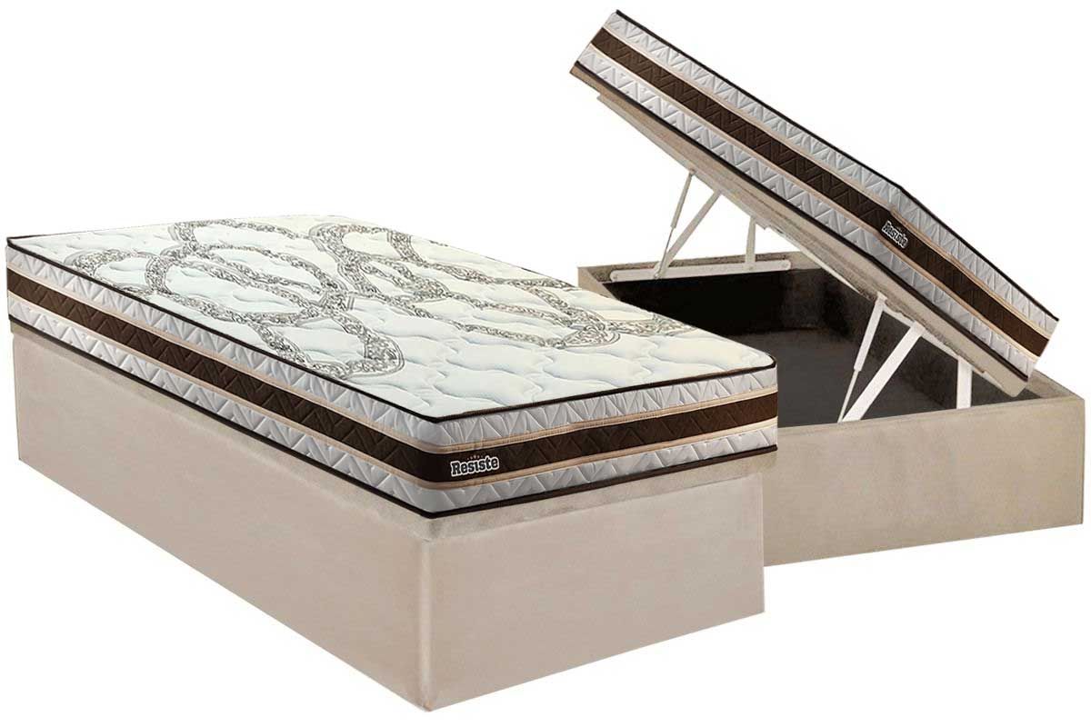 Cama Box Baú CRC +Colchão Espuma D45 Resiste Paropas