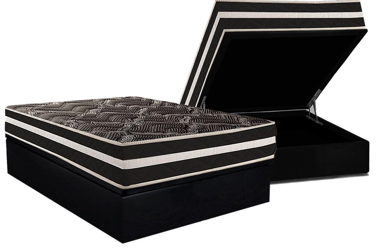 Cama Box Baú CRC +Colchão Ortopédico Master Paropas