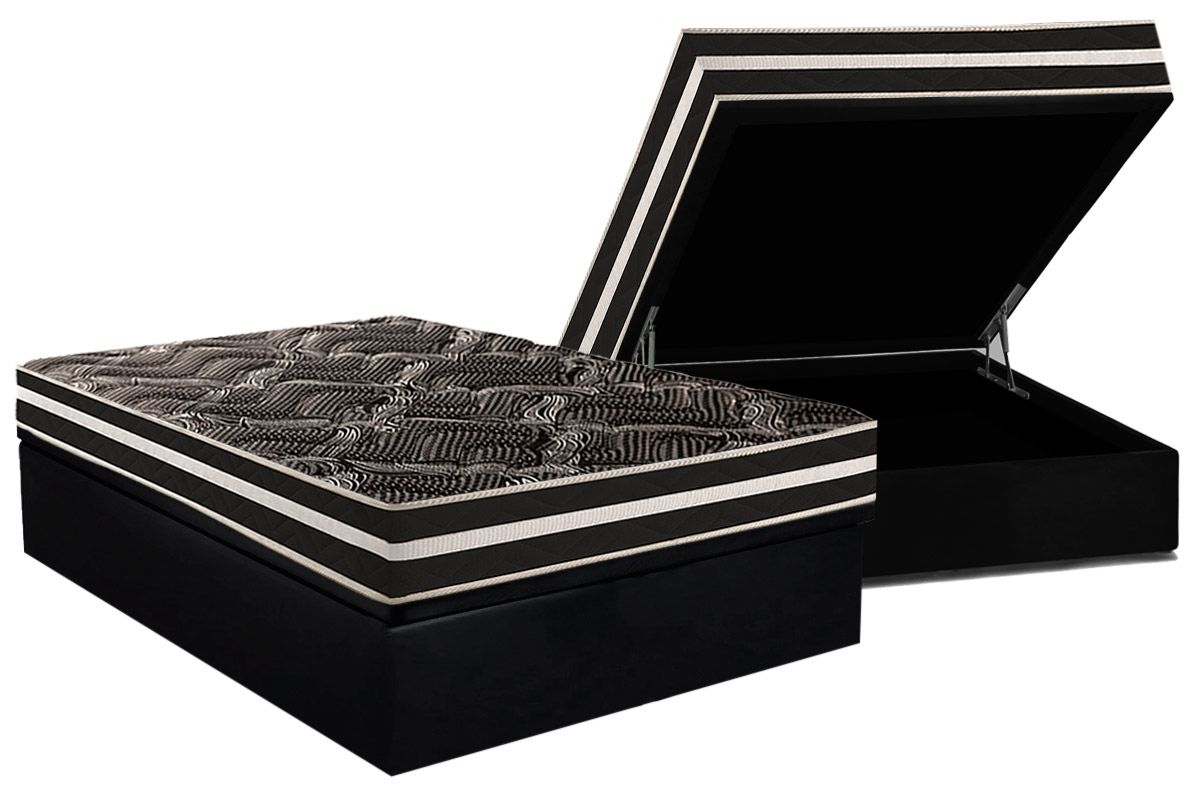 Cama Box Baú CRC +Colchão Ortopédico Master Paropas