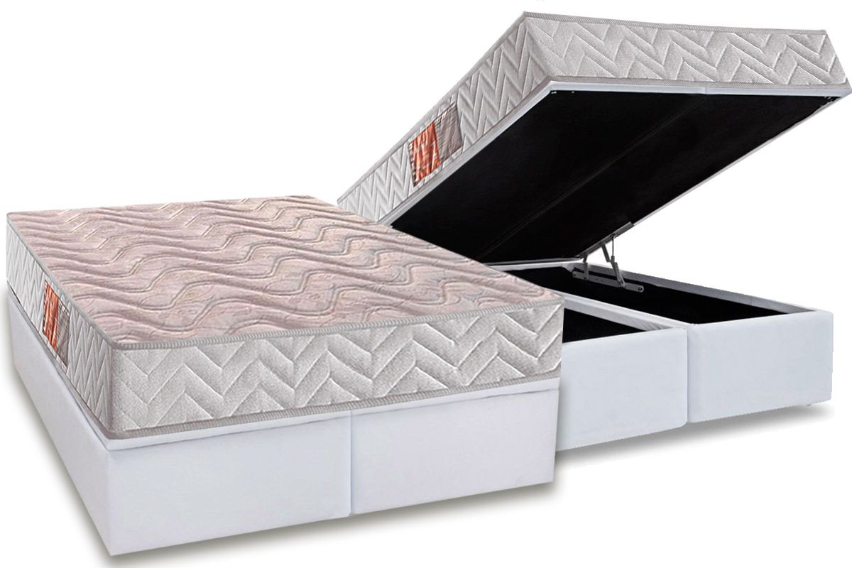 Cama Box Baú CRC +Colchão D28 Pasquale Paropas