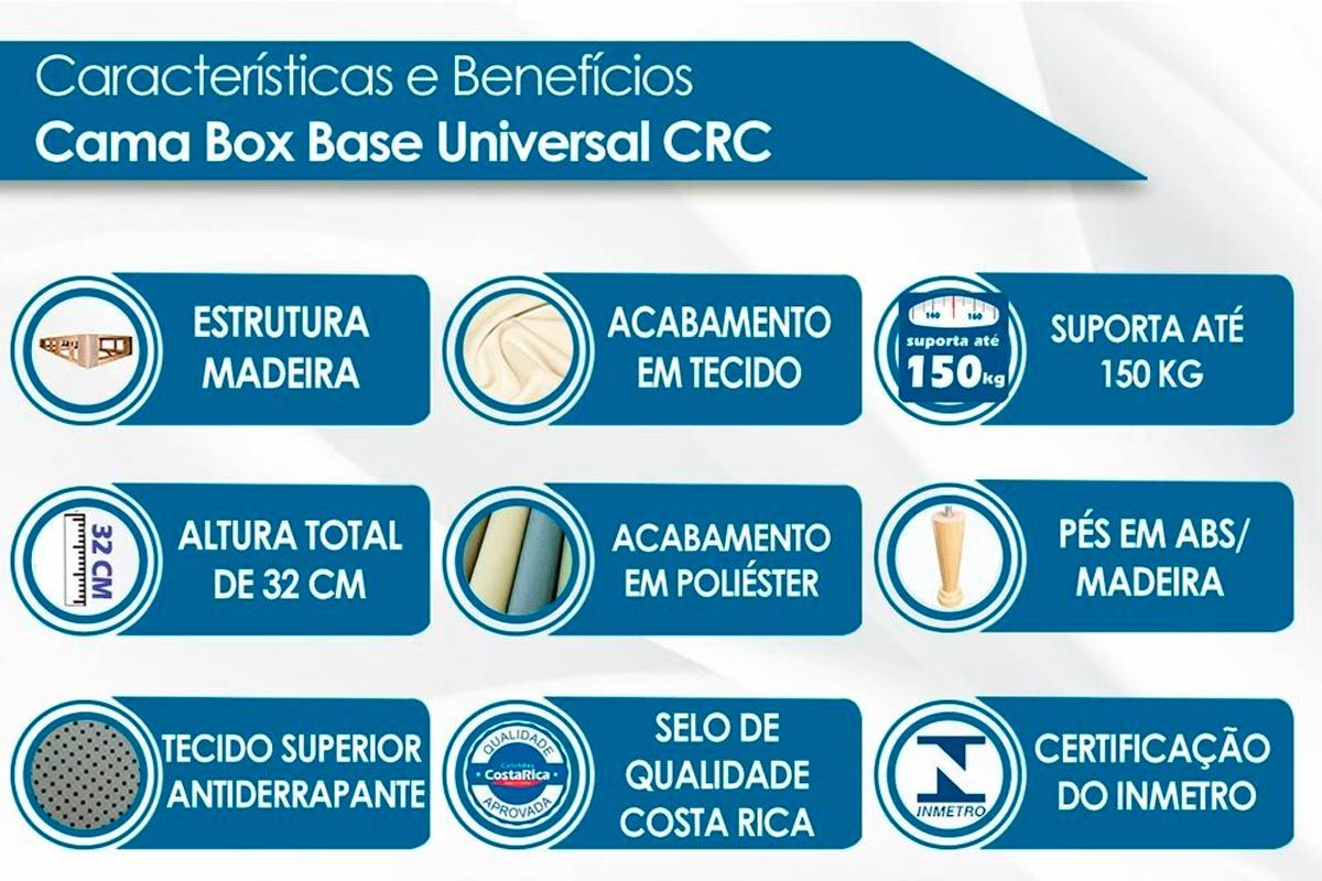 Cama Box CRC +Colchão D33 Pasquale Wave Paropas