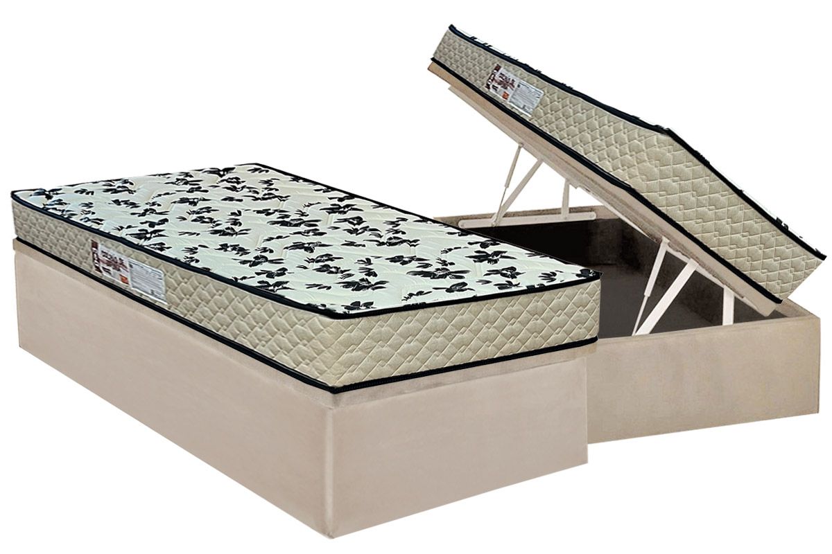 Cama Box Baú CRC +Colchão D33 Pasquale Wave Paropas