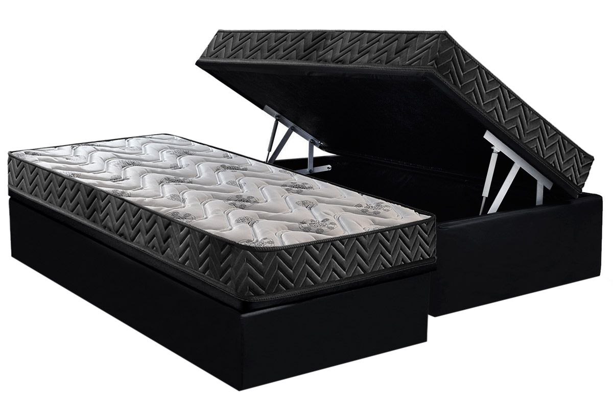 Cama Box Baú CRC +Colchão D45 Pasquale Wave Paropas