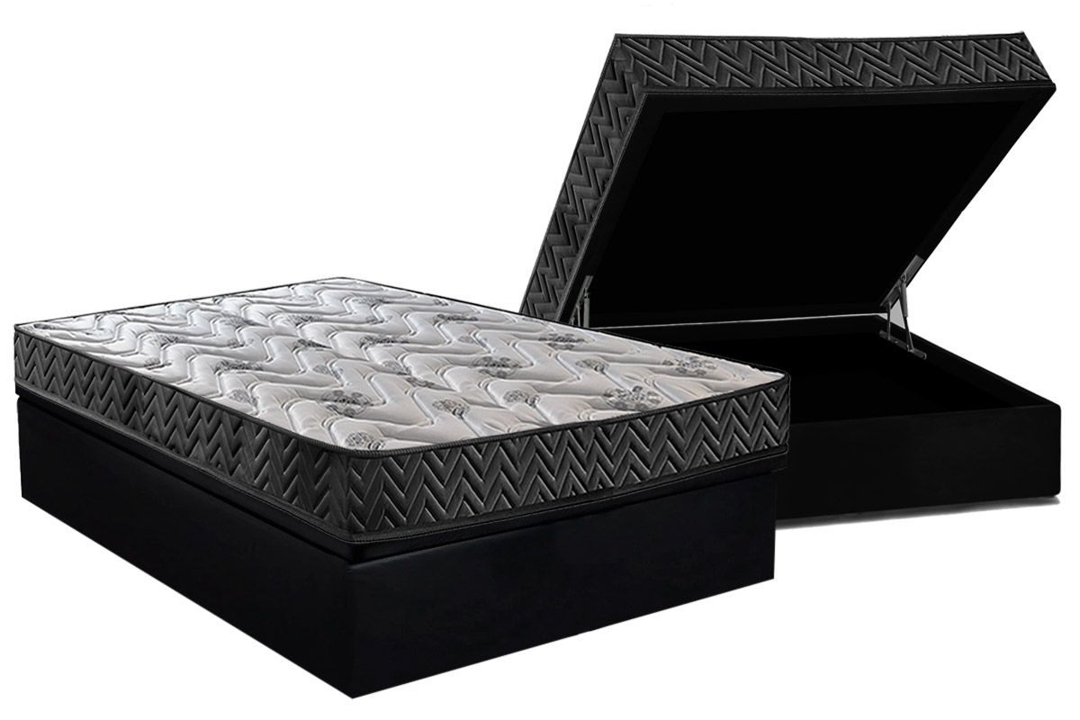 Cama Box Baú CRC +Colchão D45 Pasquale Wave Paropas