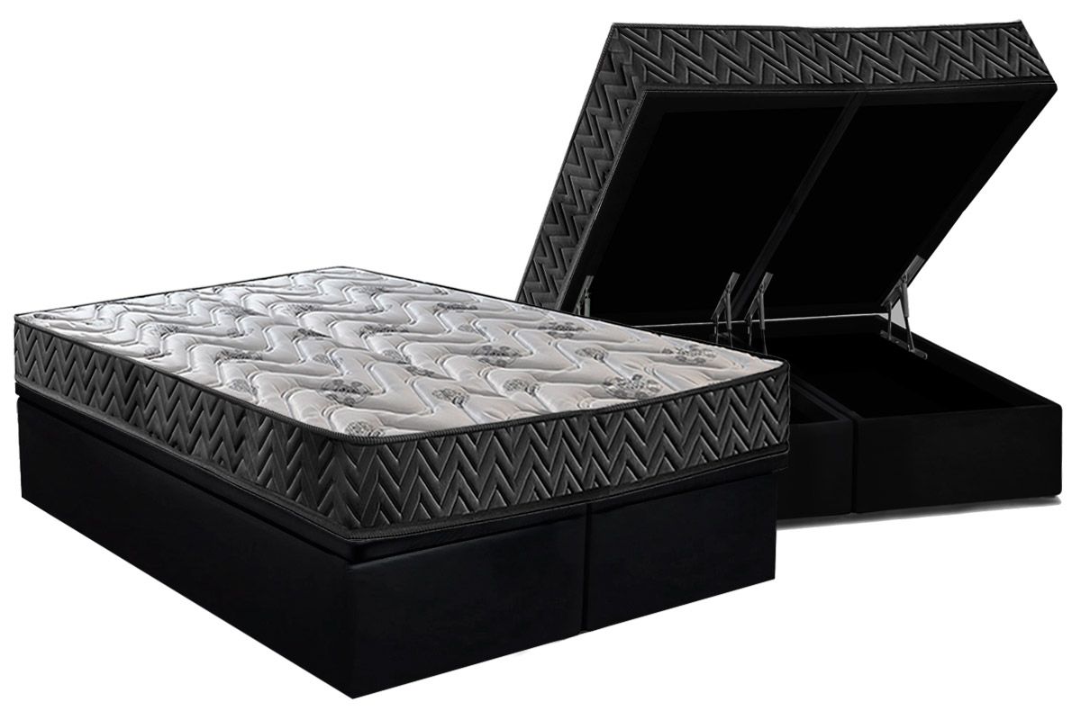 Cama Box Baú CRC +Colchão D45 Pasquale Wave Paropas