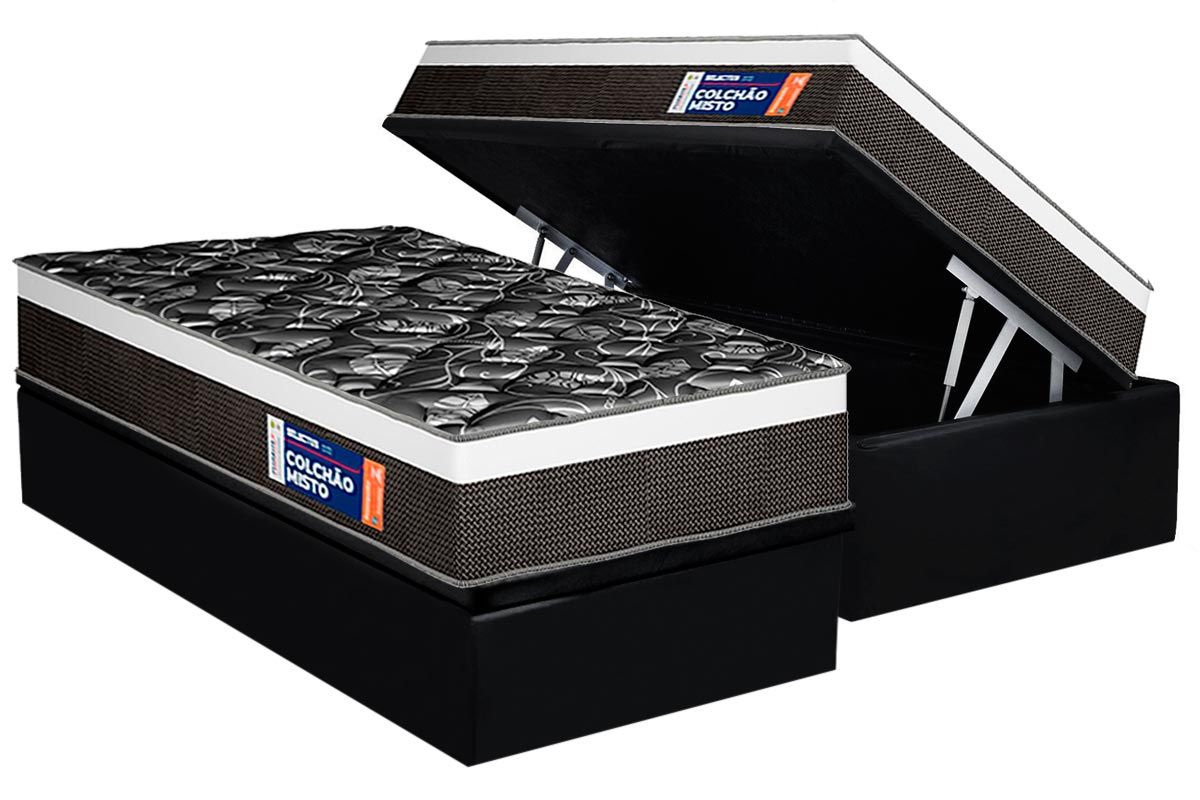 Cama Box Baú CRC +Colchão Ortopédico Selectus Plumatex
