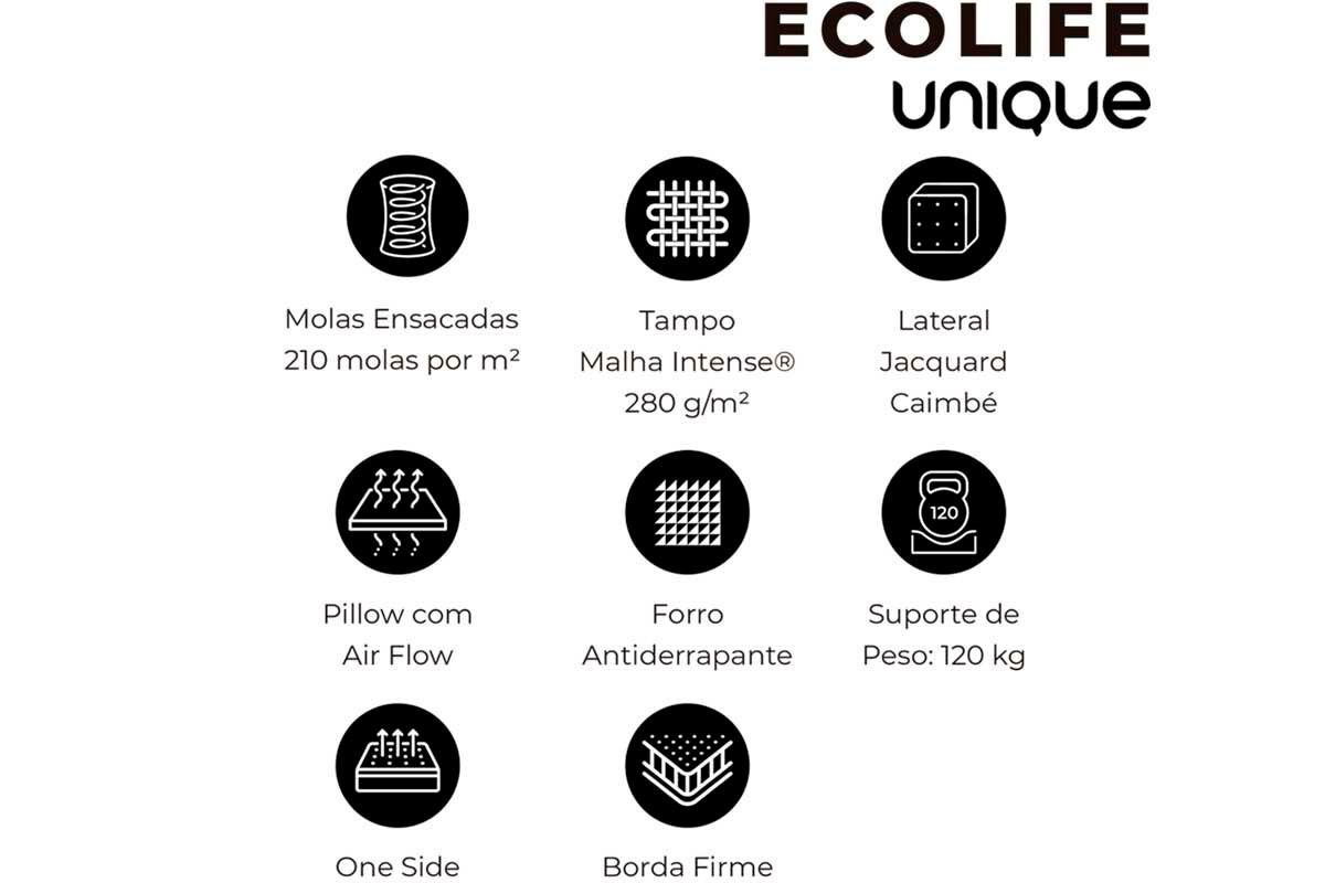 Cama Box CRC +Colchão Molas Ecolife Plumatex