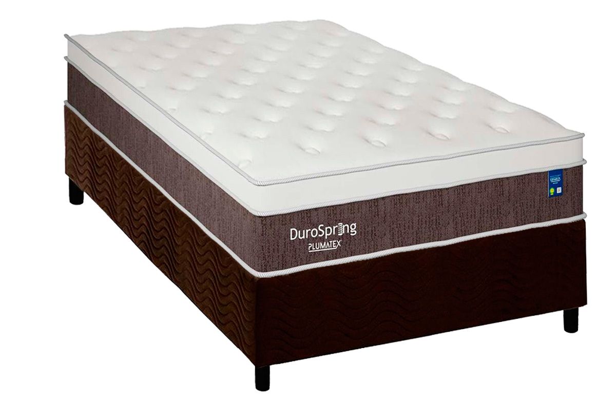 Cama Box CRC +Colchão Molas DuroSpring Plumatex