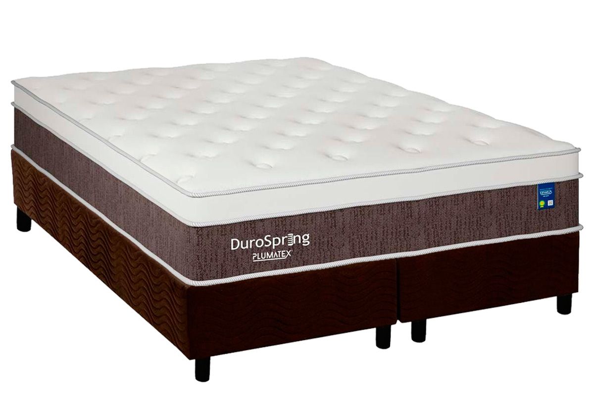 Cama Box CRC +Colchão Molas DuroSpring Plumatex
