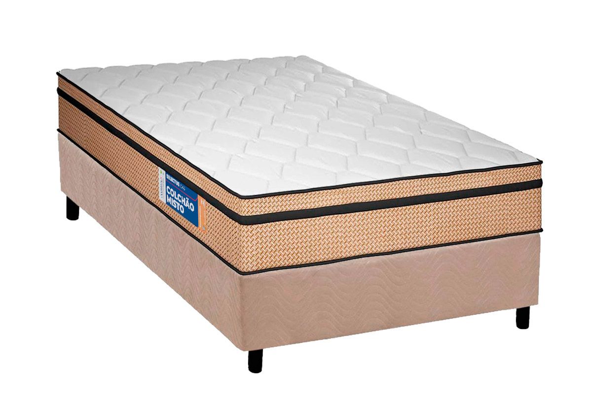 Cama Box CRC +Colchão Ortopédico Selectus Plumatex