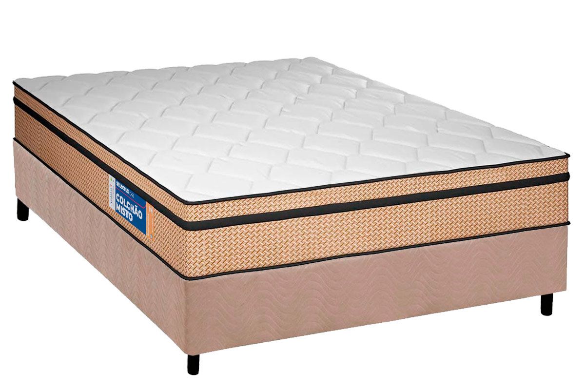 Cama Box CRC +Colchão Ortopédico Selectus Plumatex