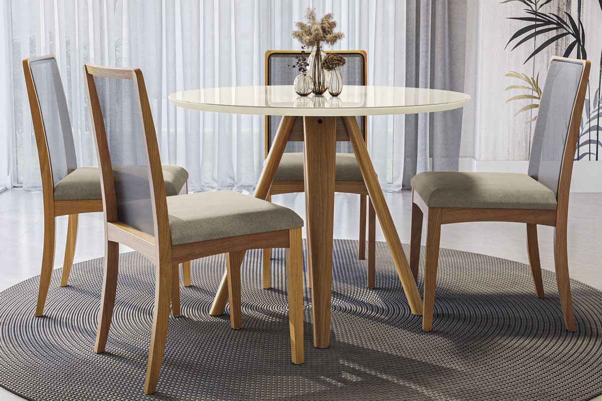 Cadeira Jantar Lara 2CMM009CA Premium Madeira Maciça Kit 2 Un Kappesberg