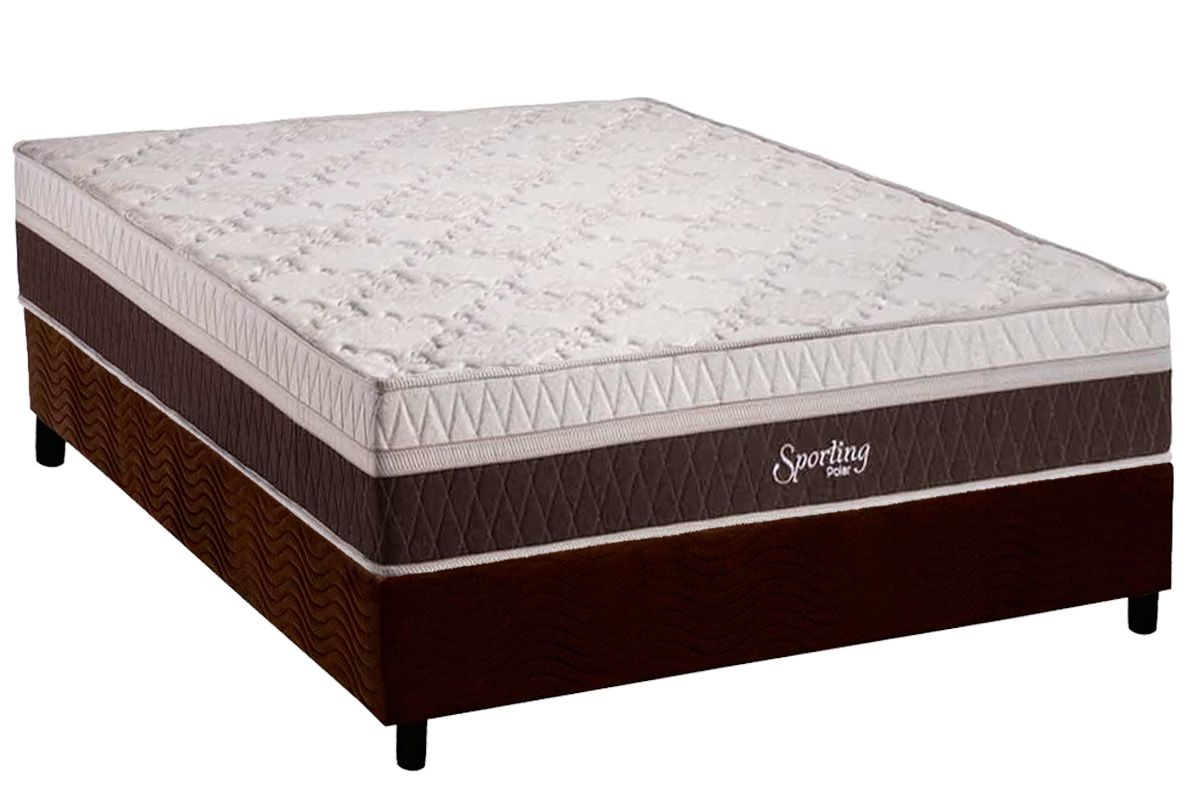Cama Box CRC +Colchão Molas Sporting Polar