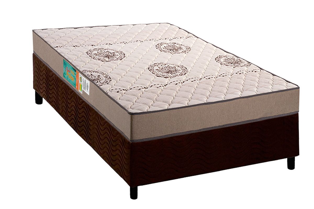 Cama Box CRC +Colchão Espuma D33 Pérola Polar