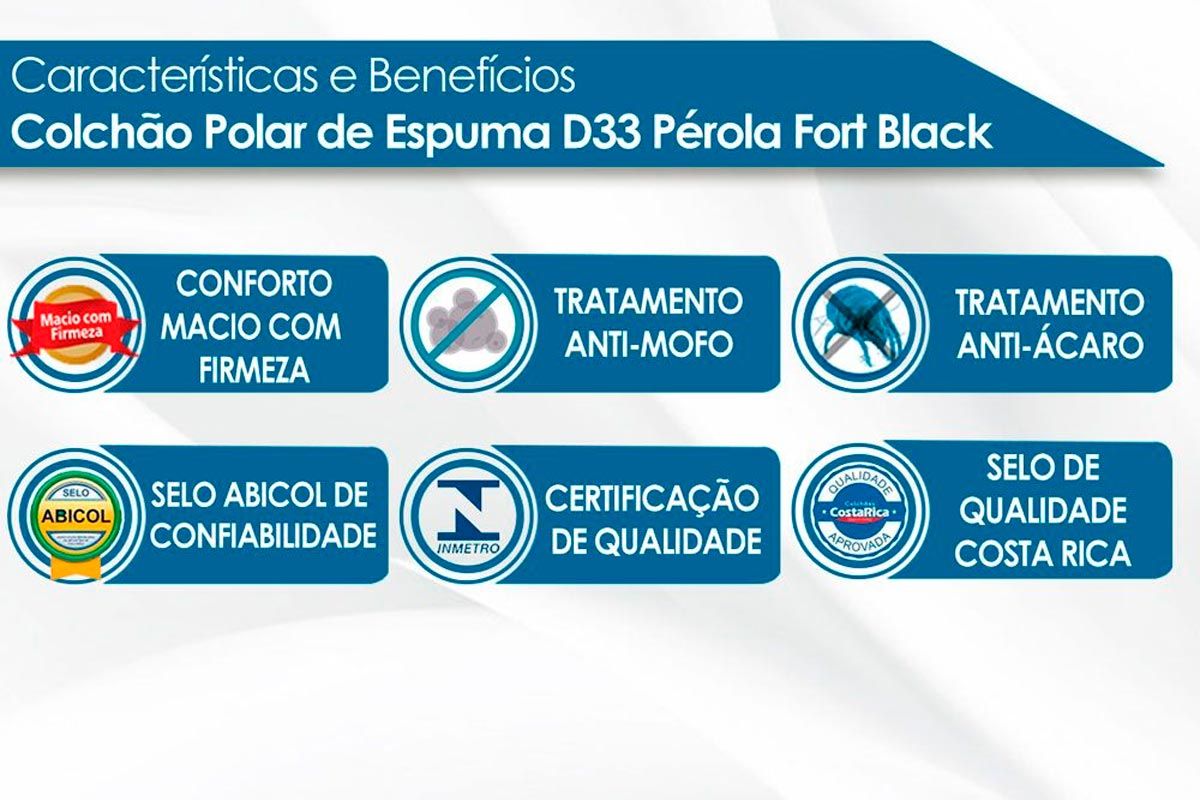 Cama Box Baú CRC +Colchão Espuma D33 Pérola Polar