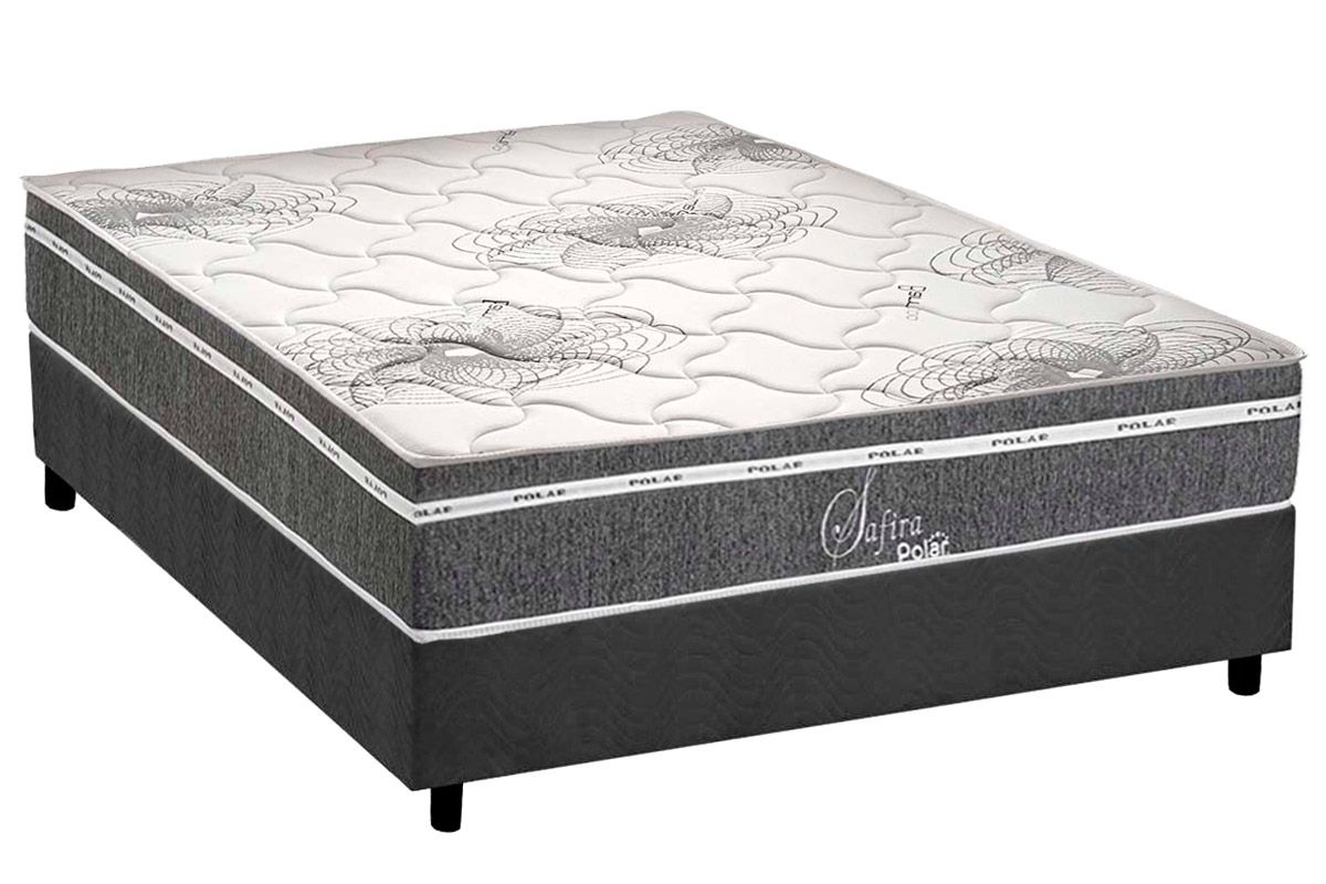 Cama Box CRC +Colchão Molas Safira Polar