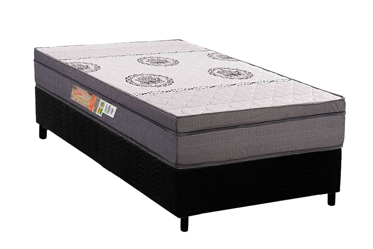Cama Box CRC +Colchão Ortopédico OrthoPremium Polar