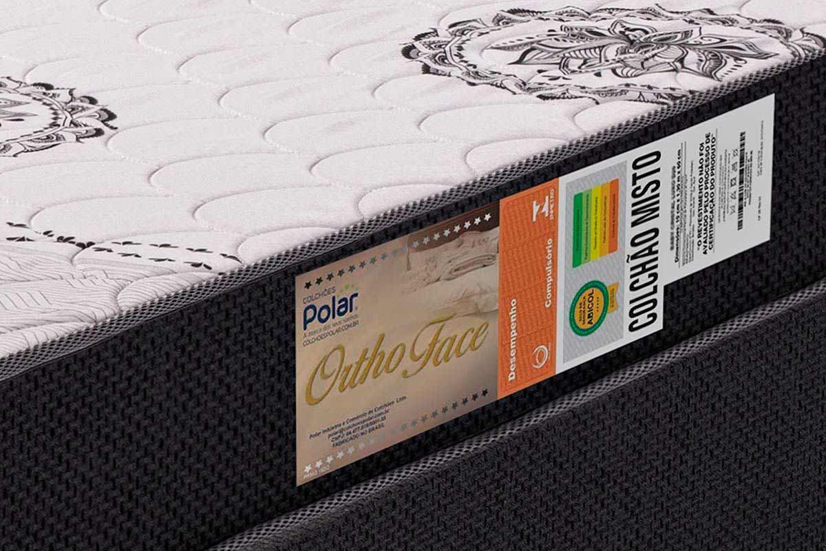 Cama Box Baú CRC +Colchão Ortopédico Orthoface Polar