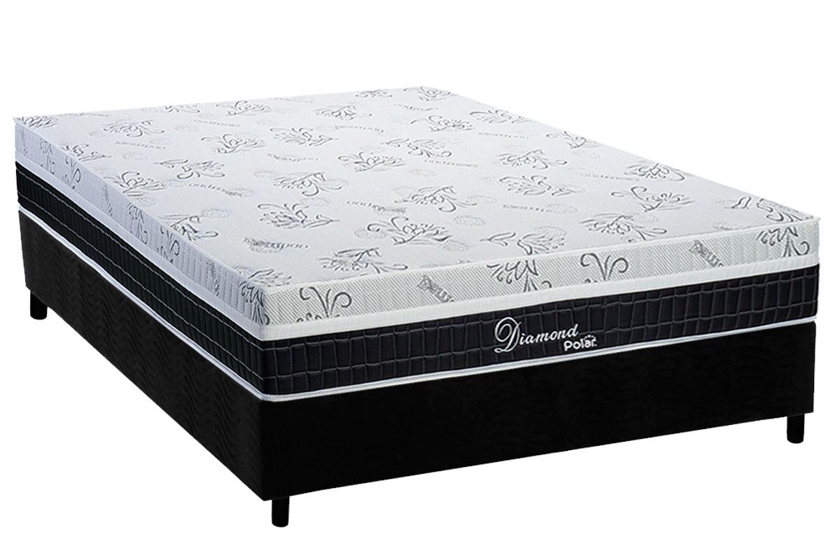 Cama Box CRC +Colchão Molas Diamond Polar