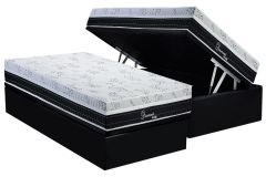 Cama Box Baú Filhão +Colchão Molas Diamond Polar