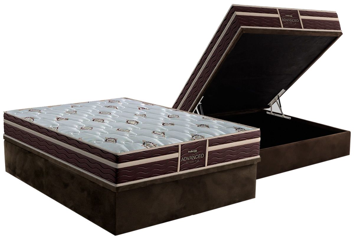 Cama Box Baú CRC +Colchão Espuma D33 Tech1500 Probel
