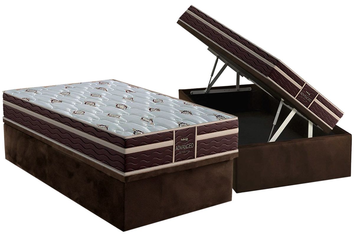 Cama Box Baú CRC +Colchão Espuma D33 Tech1500 Probel
