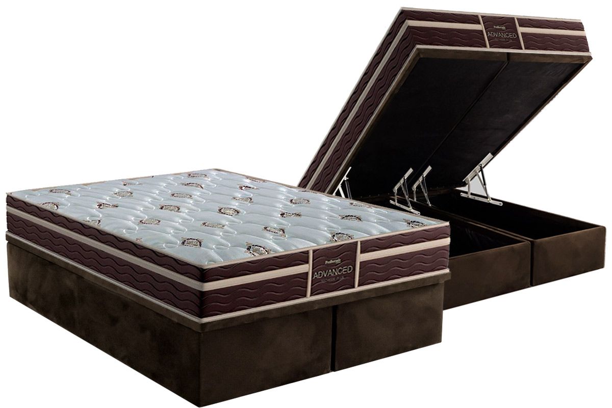 Cama Box Baú CRC +Colchão Espuma D33 Tech1500 Probel