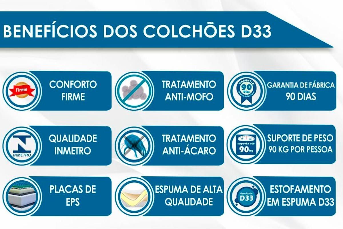 Cama Box CRC +Colchão Ortopédico PróIntense Probel