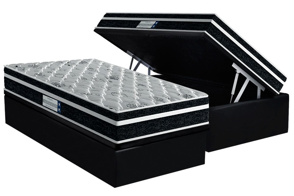 Cama Box Baú CRC +Colchão Ortopédico Tech2000 Probel