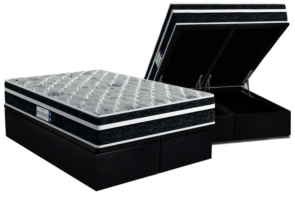 Cama Box Baú CRC +Colchão Ortopédico Tech2000 Probel