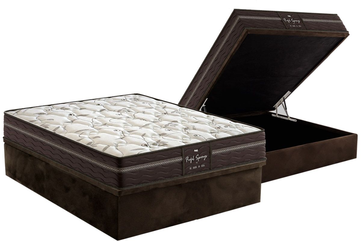 Cama Box Baú CRC +Colchão Molas Springs Plus Probel