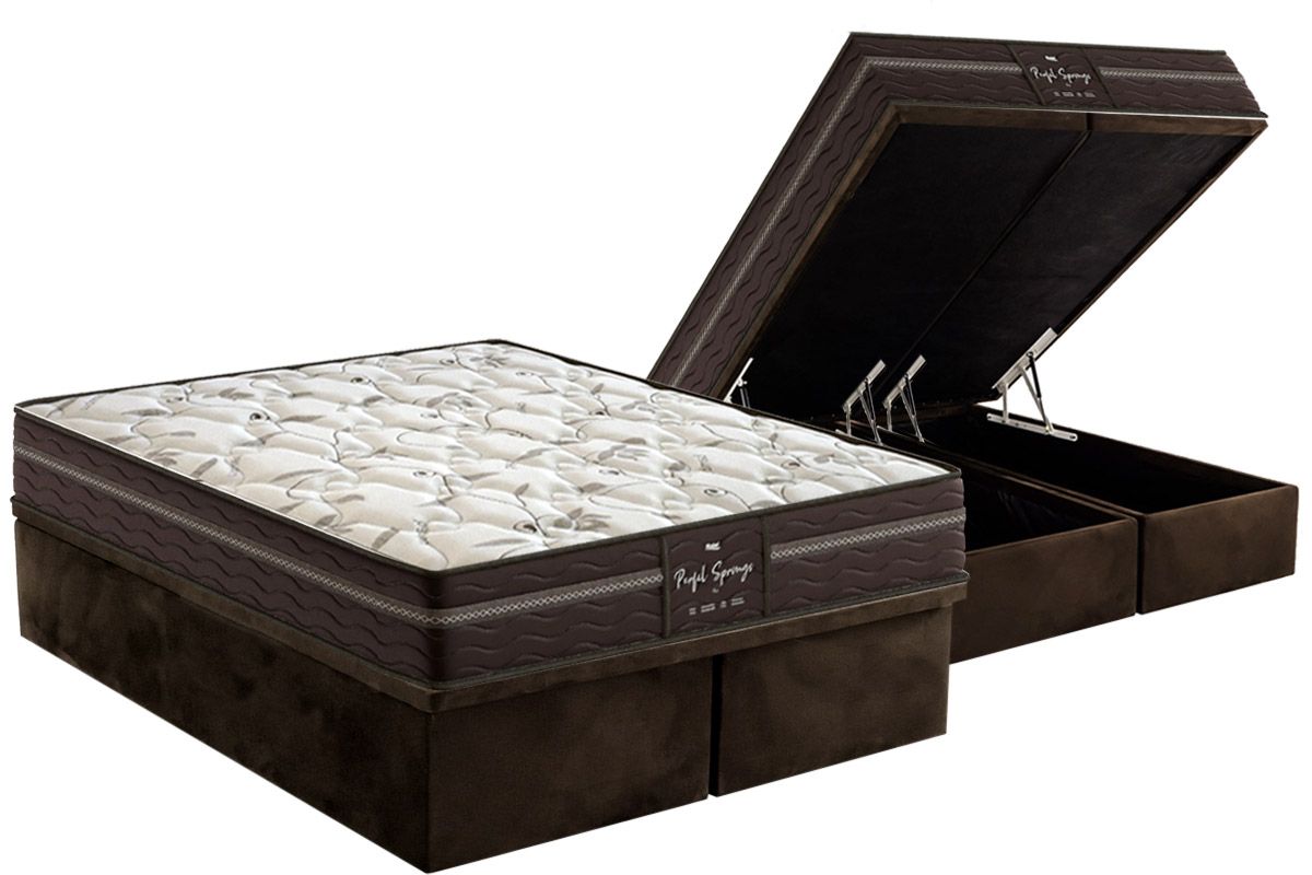 Cama Box Baú CRC +Colchão Molas Springs Plus Probel
