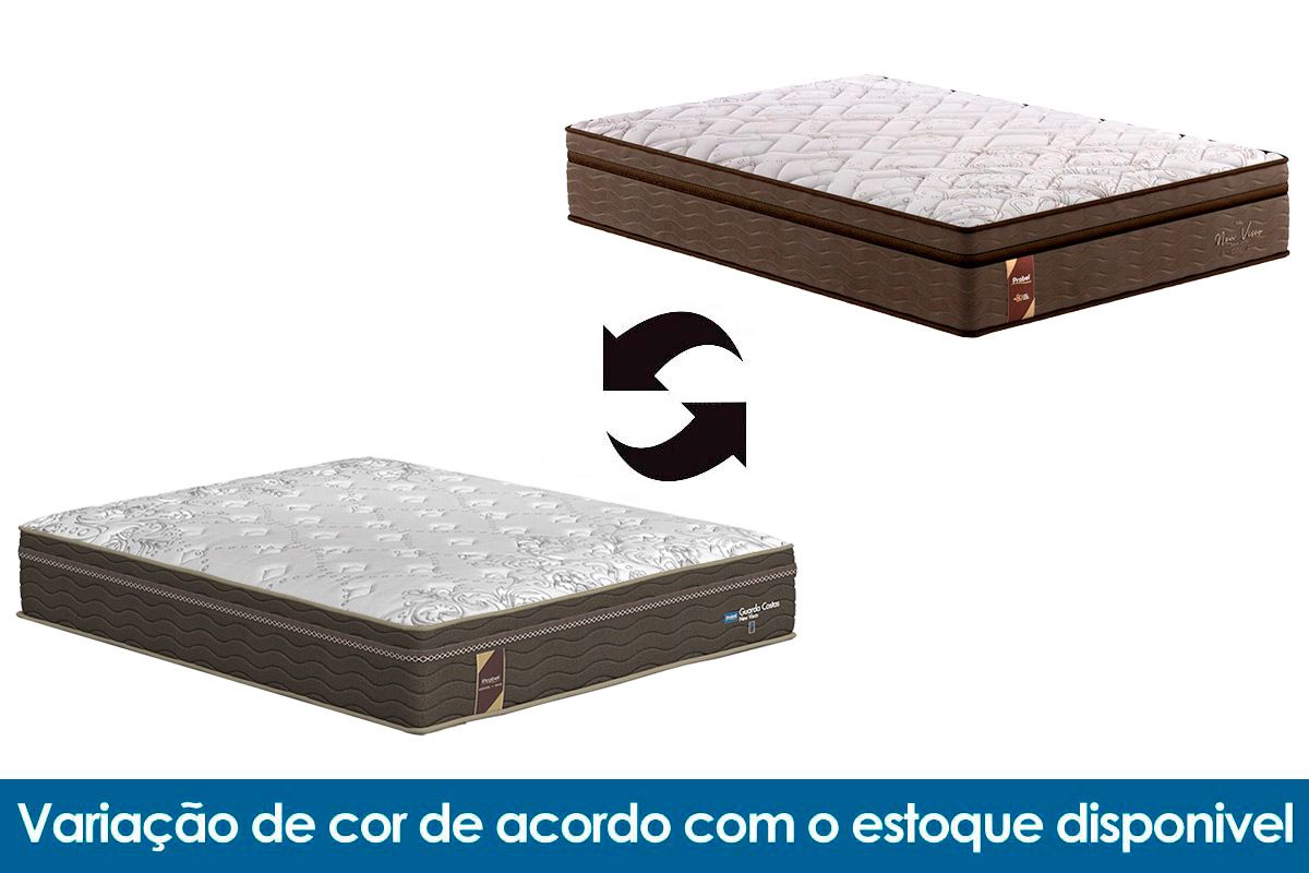 Cama Box Baú CRC +Colchão Espuma D26 ViscoGel Probel