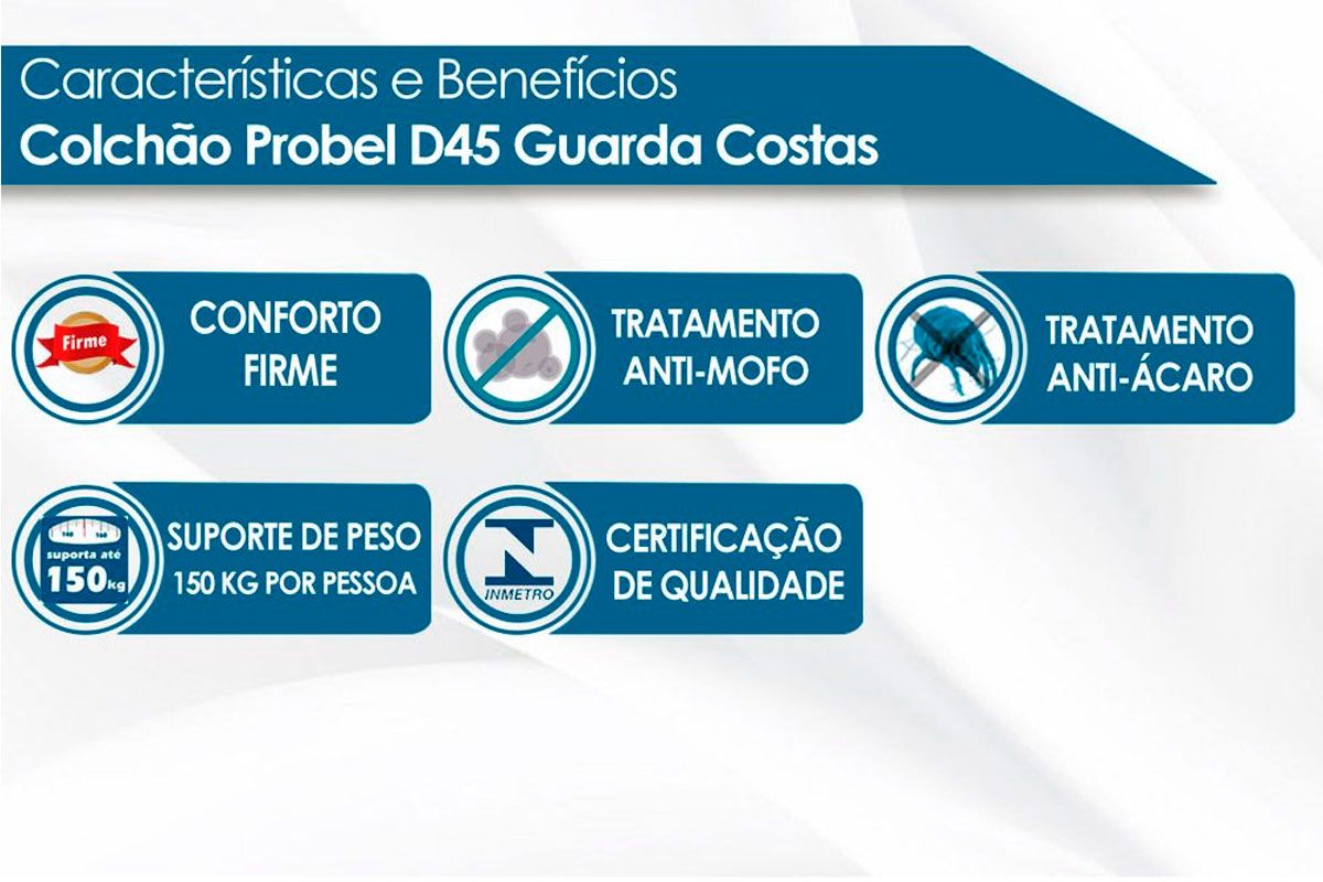 Cama Box Baú CRC +Colchão D45 Guarda Costas Probel