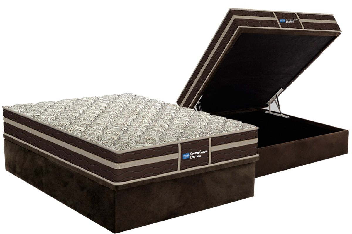 Cama Box Baú CRC +Colchão Ortopédico G Costa Probel
