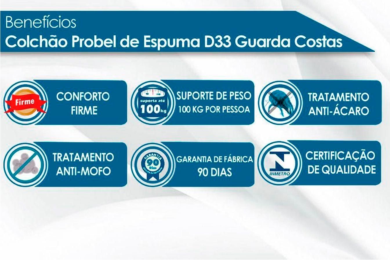 Cama Box Baú CRC +Colchão D33 Guarda Costas Probel