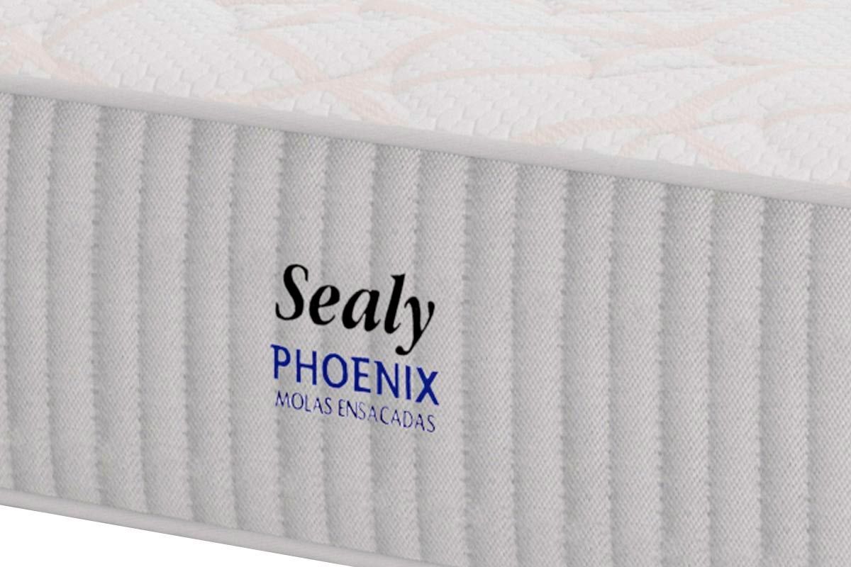Cama Box Baú CRC +Colchão Molas Phoenix Sealy