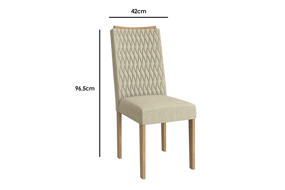 Cadeira Jantar Aura 2CAD157 Madeirado Kit 2 Un Kappesberg Cadeira Jantar Aura 2CAD157 Madeirado Kit 2 Un Kappesberg