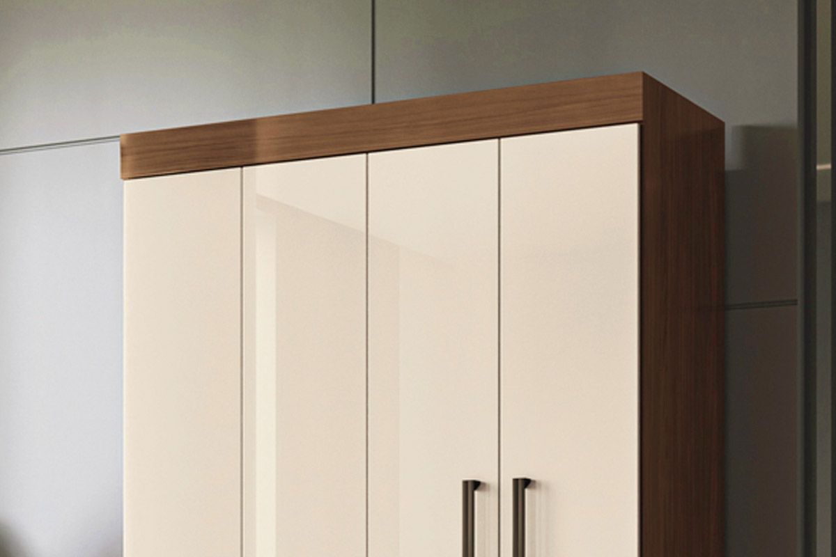Guarda Roupa Solteiro 4 Portas e 2 Gavetas c/Pés 4.2 Fit S. Andirá