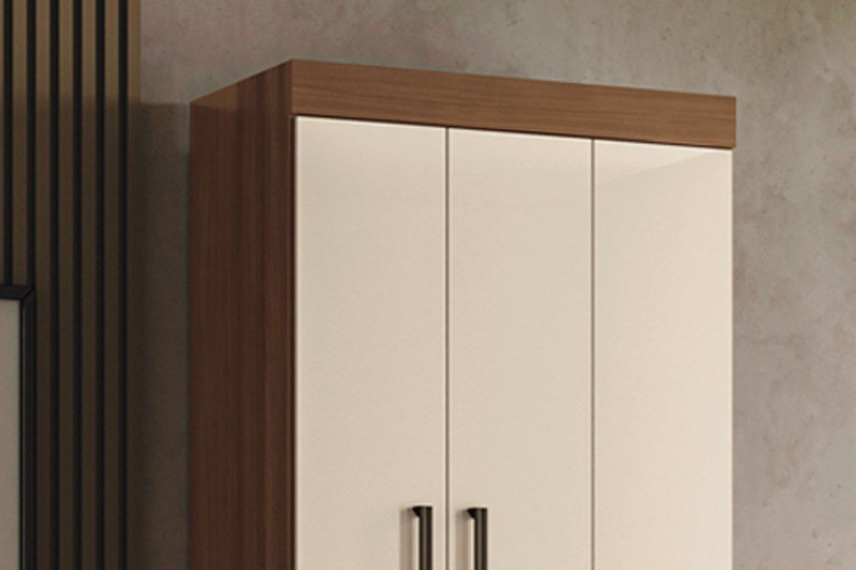 Guarda Roupa Solteiro 3 Portas e 2 Gavetas c/Pés Fit 3.2 S. Andirá